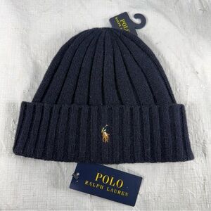 Polo Ralph Lauren Men's Skull Cap Beanie Winter Hat Color Navy O/S NWT